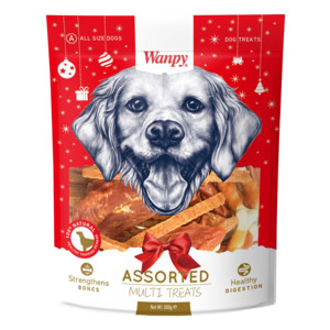 Dog Treats Packaged: Wanpy Dog Christmas Multipack 300g