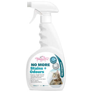 Cat Litter Clean Up: Trouble & Trix No More Stain & Odour