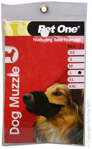 Dog Tethering Muzzles: Pet One Muzzle Nylon