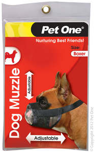 Dog Tethering Muzzles: Pet One Muzzle Adjustable Boxer