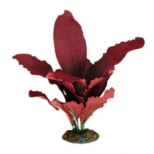 Fish Decorations Plants: Aqua One Silk Plant - Amazon red