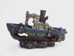 Fish Decorations: Aqua World Coastguard Boat