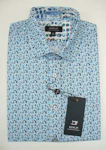 Berlin: Circles Satin Print S/S Shirt