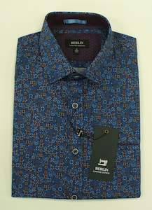 Berlin: Morocco Satin Print S/S Shirt