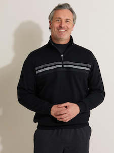 Breakaway: Hils Snowy Mt Fleece Half Zip - Black