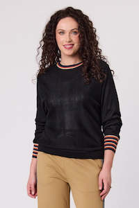 Merino: Merino Blend Stripe Trim Jumper