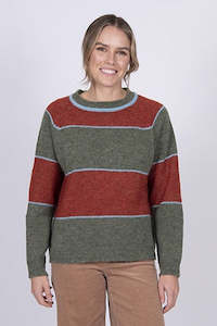 Mohair Block Stripe Pullover