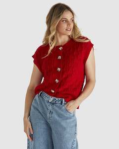 Zadie Vest - Poppy Red