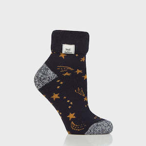 Heat Holders: Ladies Lite Orion Sleep Sock - Navy/Gold Stars