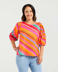 Willow Top - Dynamic Stripe