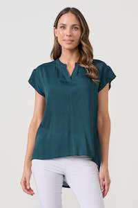 Scoop Back Hem Blouse