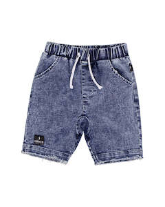 Acid Wash Blue Denim Short