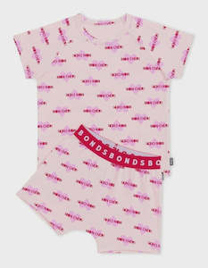 Girls 2 8yrs: Tee/Short Sleep Set - Sleep Mon Cheri