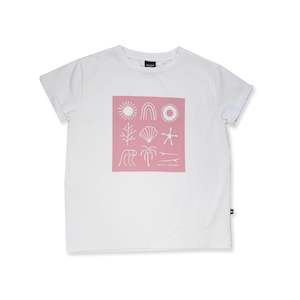 Sea Shell Bailey Tee - White/Pink
