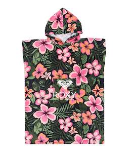 Girls 8 14yrs: Stay Magical Printed Hooded Towel - Anthracite Fearless Floral