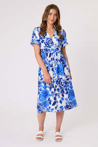 Democracy: Hazel Mock Crossover Dress - White