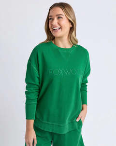Womens Tops: Simplified Crew - Green