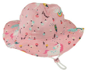 Kids Unicorn Wide Brim Hat