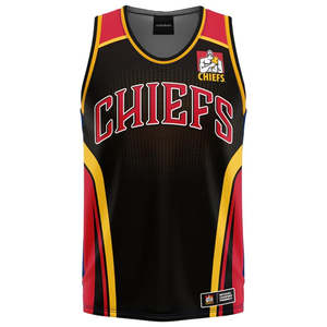Boys 8 14yrs: Chiefs 'Hoops' Basketball Singlet - Youth