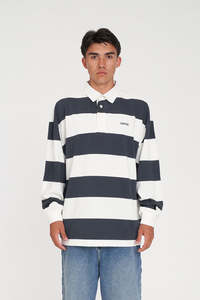 Hoodies Sweats: Benson LS Grand Rugby - Asphalt/Chalk