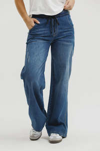 Palazzo Jeans - Blue Wash