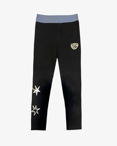 Black Star Rib Leggings