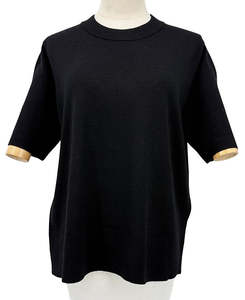 Frontier: Short Sleeve Summer Knit Top - Black