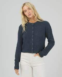 Cardigans: Bayside Cardigan - Ink
