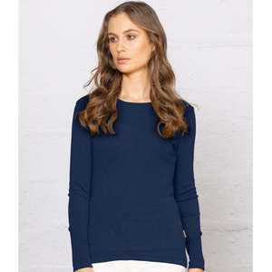 Merino: BR Merino Harper Crew - Navy