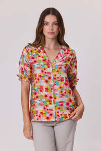 Womenswear: Floral Crush Blouse - Pink