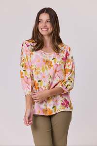 Floral Delight Top - Pink