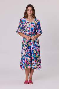 Floral Delight Dress - Blue