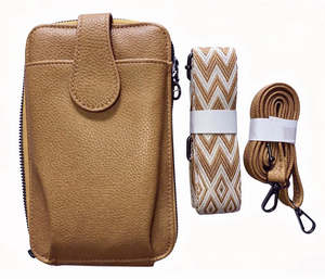 Handbags Wallets 1: Wallet & Phone Bag with 2 Straps - Mustard