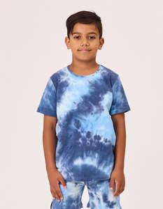Boys 2 8yrs: Rad Tribe Tee in Blue Tie Dye