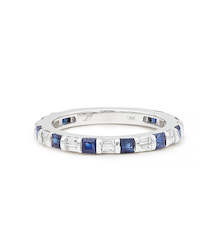 Rings: 18ct White Gold Sapphire & Diamond Ring