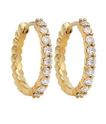 Earrings: 9ct Yellow Gold Diamond Earrings