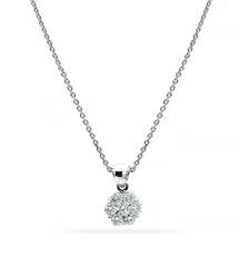 Necklaces: 18CT White Gold Diamond Pendant