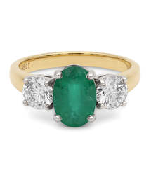 Rings: Emerald & Diamond