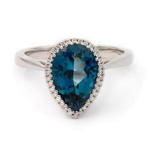 Rings: Blue Topaz & Diamond