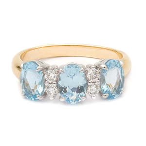 Rings: Aquamarine & Diamond