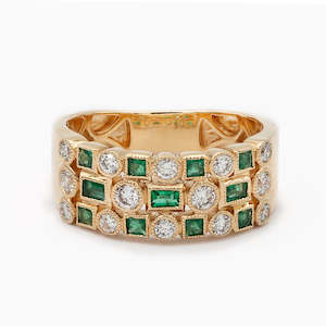 Emerald and Diamond Ring