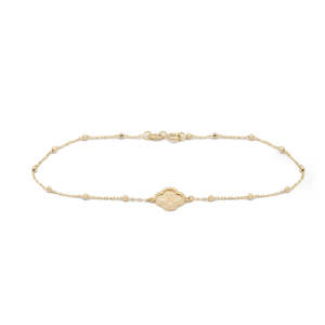 Bracelets: 9ct Gold Petal Bracelet