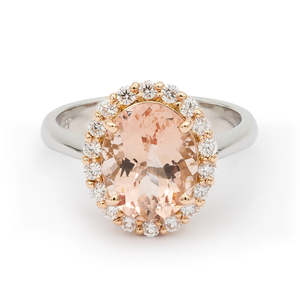 Rings: Morganite & Diamond Ring
