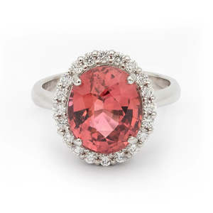 Rings: Pink Tourmaline & Diamond