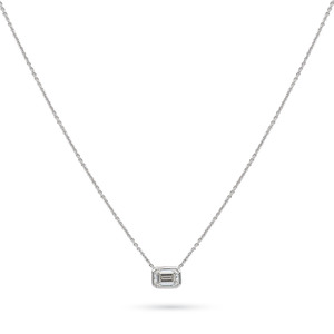 Necklaces: Emerald Cut Diamond Pendant