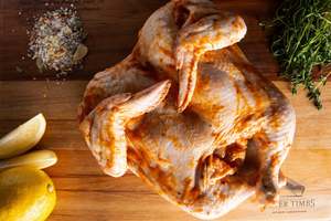 Summer Stunners Range: Free Range Butterflied Chicken plain, marinated each