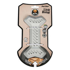 Pet One Blitz Rubber Lick Bone Dog Toy