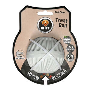 Dog Toys: Pet One Blitz Rubber Treat Ball Dog Toy