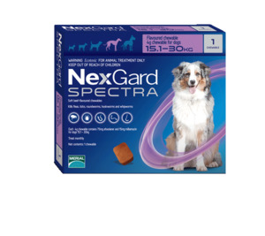 Nexgard Spectra Flea Tick & Worm Chewable Treatment 15.1-30kg