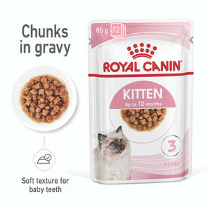Royal Canin Cat Wet Food: Royal Canin Instinctive Kitten Chunks in Gravy Wet Cat Food